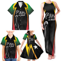 St Kitts Nevis Cricket Custom Family Matching Tank Maxi Dress and Hawaiian Shirt Go Patriots Go Champions - Wonder Print Shop
