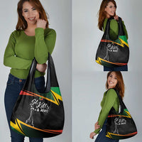 St Kitts Nevis Cricket Grocery Bag Go Patriots Go Champions - Wonder Print Shop