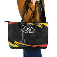 St Kitts Nevis Cricket Leather Tote Bag Go Patriots Go Champions - Wonder Print Shop