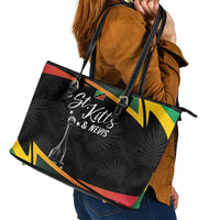 St Kitts Nevis Cricket Leather Tote Bag Go Patriots Go Champions - Wonder Print Shop