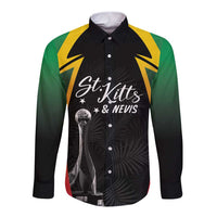 St Kitts Nevis Cricket Custom Long Sleeve Button Shirt Go Patriots Go Champions - Wonder Print Shop