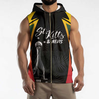 St Kitts Nevis Cricket Custom Sleeveless Zip Hoodie Go Patriots Go Champions - Wonder Print Shop