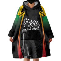 St Kitts Nevis Cricket Custom Wearable Blanket Hoodie Go Patriots Go Champions - Wonder Print Shop