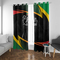 St Kitts Nevis Cricket Window Curtain Go Patriots Go Champions - Wonder Print Shop