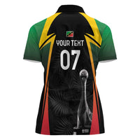 St Kitts Nevis Cricket Custom Women Polo Shirt Go Patriots Go Champions - Wonder Print Shop