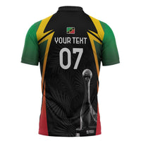 St Kitts Nevis Cricket Custom Zipper Polo Shirt Go Patriots Go Champions - Wonder Print Shop