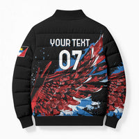 Antigua and Barbuda Cricket Custom Bomber Puffer Jacket Falcons Wings - Take Off - Wonder Print Shop
