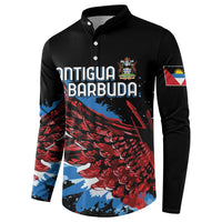 Antigua and Barbuda Cricket Custom Button Sweatshirt Falcons Wings - Take Off - Wonder Print Shop