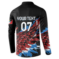 Antigua and Barbuda Cricket Custom Button Sweatshirt Falcons Wings - Take Off - Wonder Print Shop