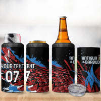 Antigua and Barbuda Cricket Custom 4 in 1 Can Cooler Tumbler Falcons Wings - Take Off - Wonder Print Shop