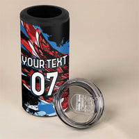 Antigua and Barbuda Cricket Custom 4 in 1 Can Cooler Tumbler Falcons Wings - Take Off - Wonder Print Shop