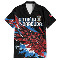 Antigua and Barbuda Cricket Custom Family Matching Off The Shoulder Long Sleeve Dress and Hawaiian Shirt Falcons Wings - Take Off - Wonder Print Shop