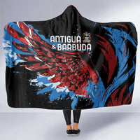 Antigua and Barbuda Cricket Hooded Blanket Falcons Wings - Take Off - Wonder Print Shop