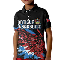 Antigua and Barbuda Cricket Custom Kid Polo Shirt Falcons Wings - Take Off - Wonder Print Shop