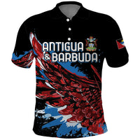 Antigua and Barbuda Cricket Custom Polo Shirt Falcons Wings - Take Off - Wonder Print Shop
