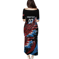 Antigua and Barbuda Cricket Custom Puletasi Falcons Wings - Take Off - Wonder Print Shop