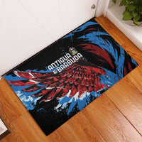 Antigua and Barbuda Cricket Rubber Doormat Falcons Wings - Take Off - Wonder Print Shop