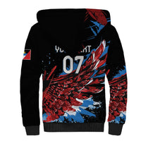 Antigua and Barbuda Cricket Custom Sherpa Hoodie Falcons Wings - Take Off - Wonder Print Shop