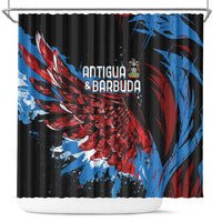 Antigua and Barbuda Cricket Shower Curtain Falcons Wings - Take Off - Wonder Print Shop