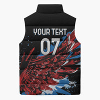 Antigua and Barbuda Cricket Custom Sleeveless Puffer Jacket Falcons Wings - Take Off - Wonder Print Shop