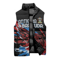 Antigua and Barbuda Cricket Custom Sleeveless Puffer Jacket Falcons Wings - Take Off - Wonder Print Shop