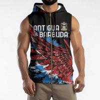 Antigua and Barbuda Cricket Custom Sleeveless Zip Hoodie Falcons Wings - Take Off - Wonder Print Shop