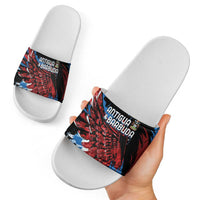 Antigua and Barbuda Cricket Slide Sandals Falcons Wings - Take Off - Wonder Print Shop