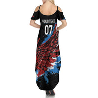 Antigua and Barbuda Cricket Custom Summer Maxi Dress Falcons Wings - Take Off - Wonder Print Shop