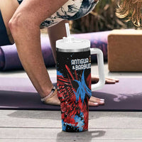 Antigua and Barbuda Cricket Custom Tumbler With Handle Falcons Wings - Take Off - Wonder Print Shop