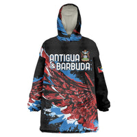 Antigua and Barbuda Cricket Custom Wearable Blanket Hoodie Falcons Wings - Take Off - Wonder Print Shop