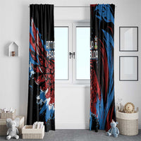 Antigua and Barbuda Cricket Window Curtain Falcons Wings - Take Off - Wonder Print Shop