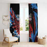 Antigua and Barbuda Cricket Window Curtain Falcons Wings - Take Off - Wonder Print Shop
