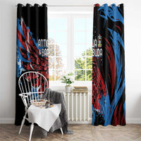 Antigua and Barbuda Cricket Window Curtain Falcons Wings - Take Off - Wonder Print Shop