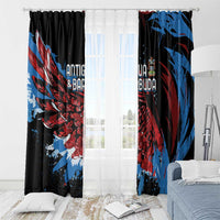Antigua and Barbuda Cricket Window Curtain Falcons Wings - Take Off - Wonder Print Shop