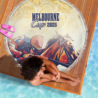 Melbourne Horse Racing Beach Blanket Yellow Rose Champion - Wonder Print Shop