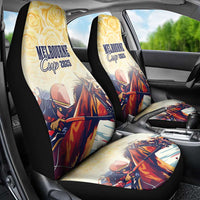 Melbourne Horse Racing Car Seat Cover Yellow Rose Champion - Wonder Print Shop