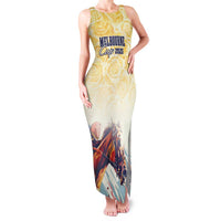Melbourne Horse Racing Family Matching Tank Maxi Dress and Hawaiian Shirt Yellow Rose Champion - Wonder Print Shop