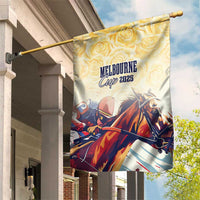 Melbourne Horse Racing Garden Flag Yellow Rose Champion - Wonder Print Shop