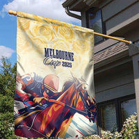 Melbourne Horse Racing Garden Flag Yellow Rose Champion - Wonder Print Shop