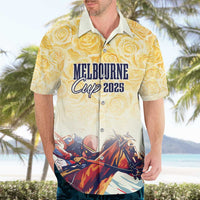 Melbourne Horse Racing Hawaiian Shirt Yellow Rose Champion - Wonder Print Shop