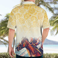 Melbourne Horse Racing Hawaiian Shirt Yellow Rose Champion - Wonder Print Shop