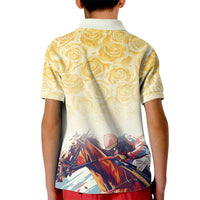 Melbourne Horse Racing Kid Polo Shirt Yellow Rose Champion - Wonder Print Shop