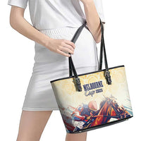 Melbourne Horse Racing Leather Tote Bag Yellow Rose Champion - Wonder Print Shop