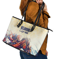 Melbourne Horse Racing Leather Tote Bag Yellow Rose Champion - Wonder Print Shop
