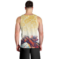 Melbourne Horse Racing Men Tank Top Yellow Rose Champion - Wonder Print Shop
