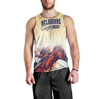 Melbourne Horse Racing Men Tank Top Yellow Rose Champion - Wonder Print Shop