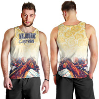 Melbourne Horse Racing Men Tank Top Yellow Rose Champion - Wonder Print Shop