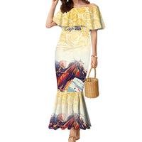Melbourne Horse Racing Mermaid Dress Yellow Rose Champion - Wonder Print Shop