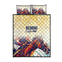 Melbourne Horse Racing Quilt Bed Set Yellow Rose Champion - Wonder Print Shop