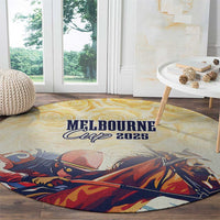 Melbourne Horse Racing Round Carpet Yellow Rose Champion - Wonder Print Shop